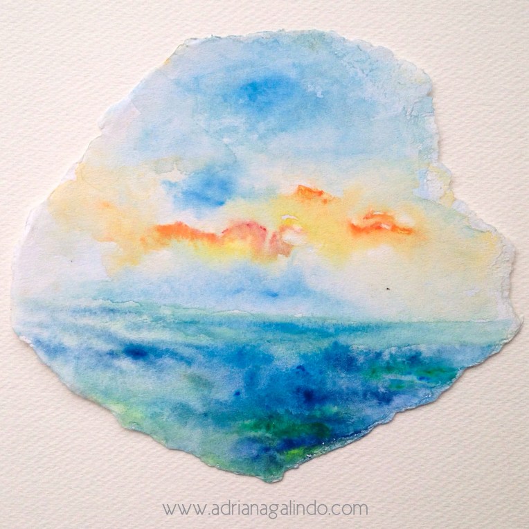 aquarela sobre papel, 17,5x20cm. Disponível